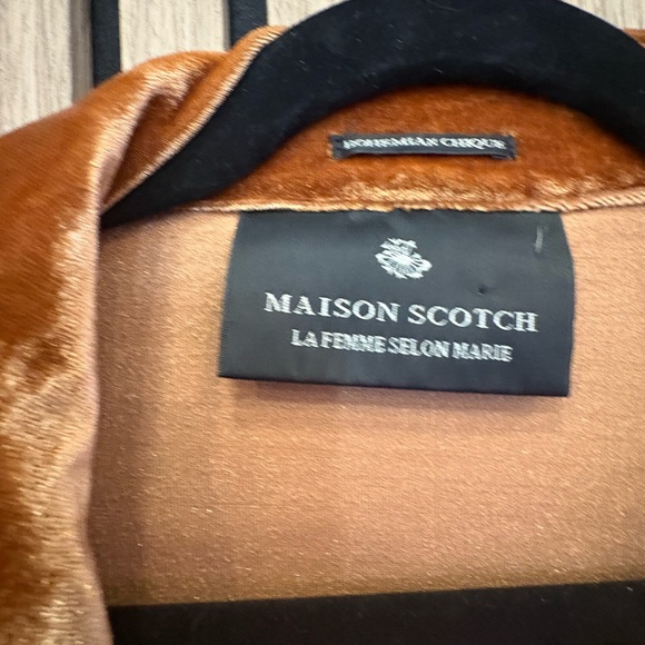 Scotch & Soda Velvet Blazer in Warm Brown - Picture 2 of 3